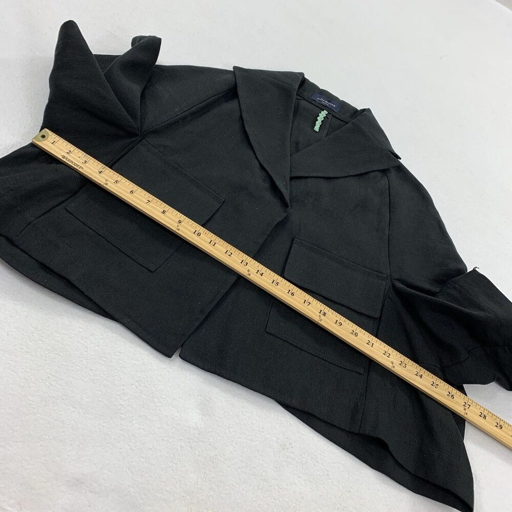Piazza Sempione 100% Linen Lightweight Jacket 40 IT 4 US Small Womens Dark Gray - Picture 6 of 7
